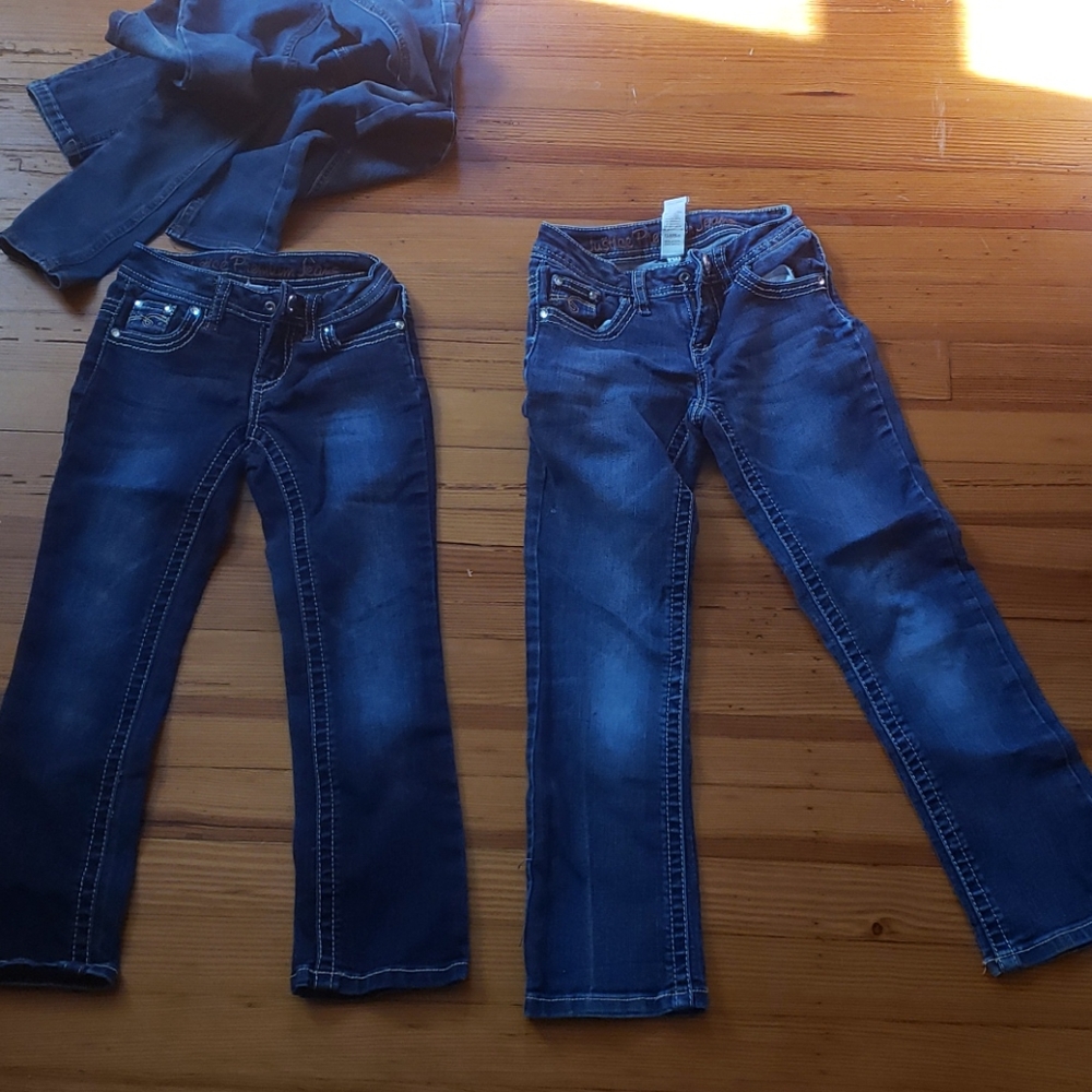 4 pair Justice jeans